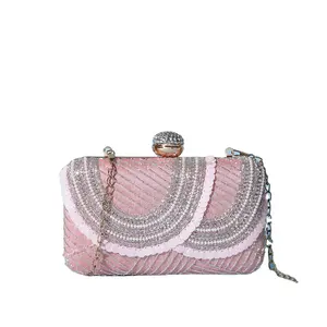 Usine directe nouveau style broderie tissu soirée sac sequin pochette femmes pour mariage vente chaude à Dubaï PAR LUXE ARTISANAT - Product Image 1