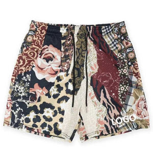 Fitness Shorts de plage pour hommes de haute qualité hommes cousus rétro séchage rapide maille basket-ball décontracté court été sport Shorts hommes - Product Image 4