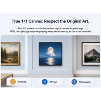 Moniteur LCD carré pour maison de vente aux enchères, 29,4 pouces, 2160x2160, contraste 1100:1, Android RK3568, IPS, large angle de vue, OEM