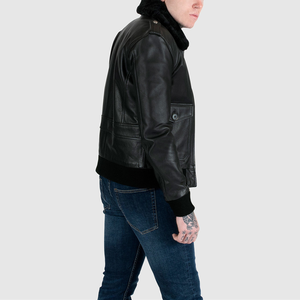 Maintenant en différentes couleurs et tailles, prix de gros, veste en cuir pour homme, respirante, chaude pour l'hiver, vestes en cuir pour homme - Product Image 4