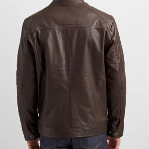 Veste en cuir de style motard marron pour homme Veste de moto classique en cuir de qualité supérieure, parfaite pour veste pour homme - Product Image 6