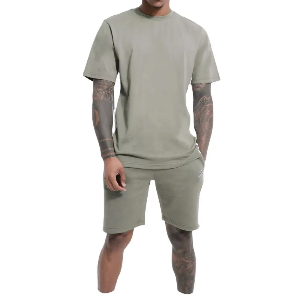 T-shirt e Set corto cotone manica corta moda estiva maschile estate Casual maniche corte top e pantaloni Casual abbigliamento Casual