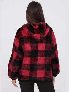 Men's Casual Winter Warm Fleece <b>Sherpa</b> <b>Lined</b> Breathable Windproof Quick Dry Pullover Hooded Sweatshirt 100% Cotton Knitted Solid - Product Image 4