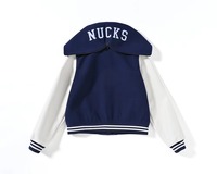 Chaqueta Deportiva Varsity con Capucha y Cremallera, Bordado Personalizado, Mangas en Contraste, Ropa Deportiva Premium, Prenda Exterior Clásica de Moda Masculina