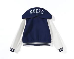 Veste de baseball universitaire à capuche avec fermeture éclair et broderie personnalisée, manches contrastées de qualité supérieure, vêtements de sport classiques, vêtements d'extérieur pour hommes - Product Image 2