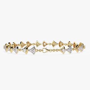 Bracelet Tennis Bracelet Classique Lab Grown 14k Dainty Gold Diamond Wedding Jewelry Cadeau parfait - Product Image 3