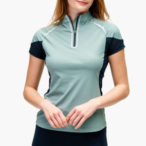 Chemise d'équitation pour femmes, haut d'équitation, coupe ajustée, extensible, manches longues, vêtements de performance pour l'entraînement, l'école d'équitation et les compétitions - Product Image 2
