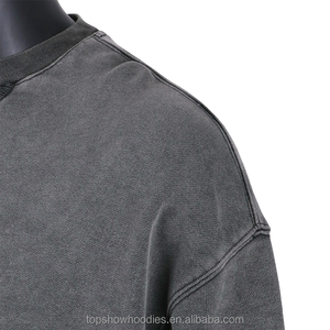 Custom Wholesale Spring Digital Printing Plain Dyed Cotton Regular Fit Crew Neck <b>Vintage</b> <b>Sweatshirt</b> for Men 2026 - Product Image 2