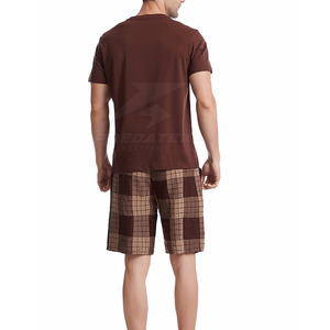 Ensemble T-shirt et short décontracté pour homme, confortable et respirant, été, tissu polyester/coton de haute qualité - Product Image 3