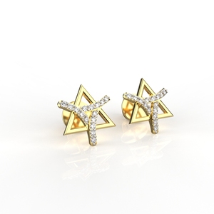 เครื่องประดับ avarta ทอง18K สำหรับต่างหูสตั๊ดสตั๊ดดีสำหรับผู้หญิงและเด็กผู้หญิงต่างหูสวยในราคาที่เหมาะสม - Product Image 5