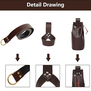 Ceinture en cuir médiéval viking de qualité supérieure, best-seller, cuir de vache pleine fleur respirant, style nordique, ceinture de taille - Product Image 3
