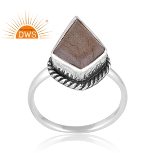 Anillo de piedras preciosas de labradorita Natural de plata con diseño de nuevo patrón para mujer, joyería personalizada para mujer, regalo para ella - Product Image 1