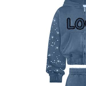 Haut de survêtement décontracté à capuche pour homme, orné de strass, respirant, écologique, léger, anti-plis, best-seller, qualité supérieure - Product Image 4