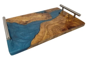 Best Quality Handmade <b>Resin</b> <b>Epoxy</b> Serving Tray Customizable for Home Restaurant Hotel Nursery Elegant Decorative Tray - Product Image 2