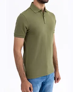 เสื้อโปโลแขนสั้นระบายอากาศผ้าฝ้ายโพลีเอสเตอร์100% เป็นมิตรกับสิ่งแวดล้อมออกแบบได้ตามต้องการ - Product Image 2