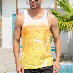 2025 Nueva camiseta sin mangas de gimnasio para hombre con logotipo personalizado de alta calidad, ropa de Fitness informal de talla grande para entrenamiento atlético, camiseta de entrenamiento de secado rápido - Product Image 4