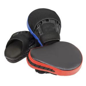 Guantes de Piel Auténtica Personalizados para Entrenamiento de Artes Marciales, Guantes de Enfoque Ajustables de Alta Elasticidad, Almohadillas de Enfoque con Color y Logotipo Personalizados - Product Image 1