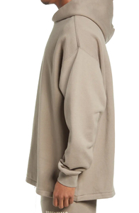 Vente en gros 100% coton sweat à capuche tendance pour hommes épais poids lourd surdimensionné conception doublée sweat à capuche uni blanc comprenant une taille plus - Product Image 5