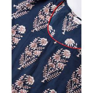 Divena Robes de Soirée Bleu Royal Imprimé Étage Longueur Anarkali - Product Image 5