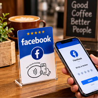 Carte NFC Facebook : appuyez pour suivre – Carte connectée pour avis sur les réseaux sociaux, idéale pour le marketing d'entreprise et l'engagement client