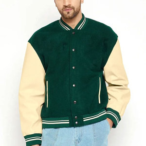 Venta al por mayor Unisex Personalizable Color Stand Collar Mangas regulares Primavera Impermeable Transpirable A Prueba de Viento Varsity Chaquetas - Product Image 4