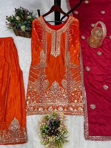 Designer Party Wear <b>kurta</b> Set With Embroidery Work - Product Image 5