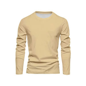 T-shirt décontracté à manches longues et col rond en polyester/coton pour l'extérieur, style streetwear - Product Image 2