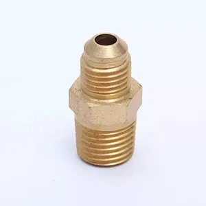 Male Thread Hexagonal Nipple 3/8" Flare Brass Fitting