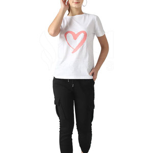 ผู้หญิงคุณภาพสูงแฟชั่นเสื้อ T แขนสั้นเสื้อยืดฤดูร้อนผู้หญิงเสื้อ T สําหรับขาย - Product Image 4
