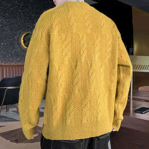 Pulls d'hiver en tricot tendance pour hommes, couleur unie, respirants et fabriqués au Pakistan avec col rond - Product Image 4