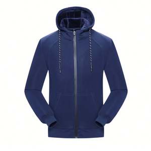 Sudadera con capucha para hombre con patrón a cuadros de otoño, Jersey transpirable de manga larga, diseño bordado con cremallera, tela peinada - Product Image 1