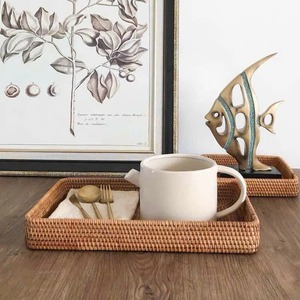 ถาดหวายและเปลือกหอยสำหรับตกแต่งโบโฮสต์ห้องรับประทานอาหารและห้องนั่งเล่นของขวัญวันหยุดพิเศษ - Product Image 4