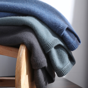 Vente en gros de pull à col ras du cou en laine cachemire 100% pour hommes, pull respirant anti-boulochage, tricots décontractés d'hiver, vêtements de luxe - Product Image 4