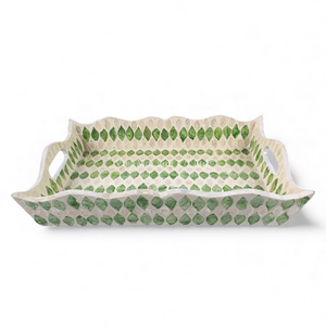 Plateau rectangulaire moderne en nacre pour servir, plateau de service naturel, plateau en coquille, fabriqué directement au Vietnam - Product Image 1