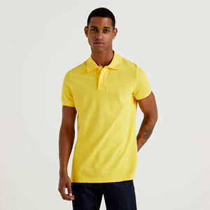 Polo à manches courtes jaune pour hommes personnalisé pour l'été Design unique Style décontracté Respirant et imprimé Nouveau style - Product Image 3