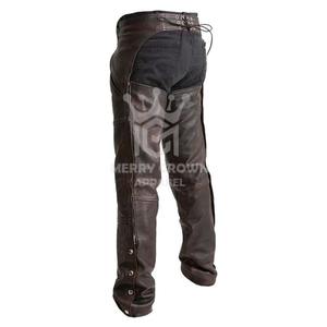 กางเกงหนังลำลองสีทึบกันลมสำหรับฤดูหนาวปรับแต่งได้ทุกความยาวปกติ - Product Image 2