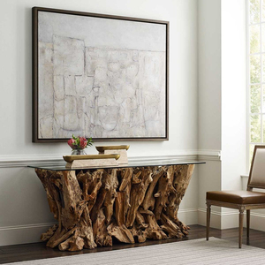 Cuenco decorativo largo dorado con base de piedra, plato central moderno para exhibición de mesa o servicio - Product Image 6