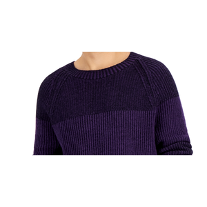 Maglione da Uomo INC International Concepts, Taglia Media, Viola, con Collo a Girocollo Intrecciato, Fornitura ODM, Decorato con Motivi Intarsiati e Lavorazione a Trecce - Product Image 2