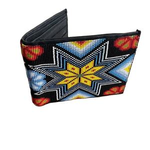 Monedero de cuero con cuentas unisex con bordado a mano Cierre de cubierta larga de estilo mexicano único-Fabricante directo al por mayor - Product Image 1