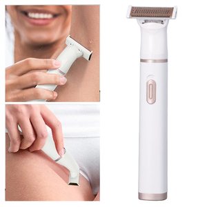 Depiladora Eléctrica 5 en 1 para Mujer, Cuchillas Desmontables de Acero Inoxidable, Carga USB, IPX7, para Rostro, Nariz, Cejas, Brazos, Depilación - Product Image 3