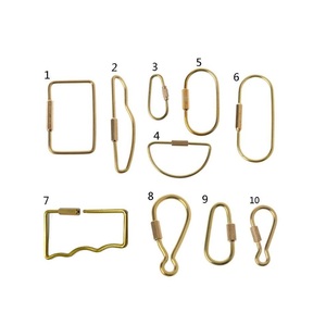 พวงกุญแจโลหะสีทองรูปวงรีแข็งแรง พร้อมคลิปหนีบสำหรับกุญแจ กระเป๋า และงานฝีมือ - Product Image 2