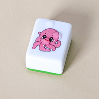 128 tuiles Push Tile Block White Food VS Animal Seaside Escape Mahjong Game Set avec dessin animé