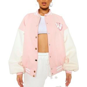 เสื้อแจ็คเก็ตวาร์ซิตี้ผู้หญิงทรงสวยหรู แบบครอปฟิต เนื้อผ้าหนา แฟชั่นลำลอง แขนยาว - Product Image 2