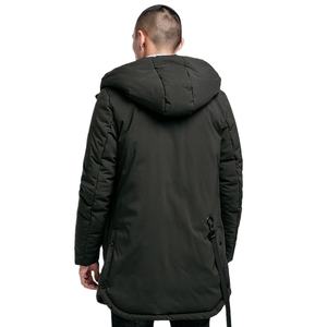 Parka matelassée en toile enduite résistante à capuche pour homme, veste d'hiver avec fabrication en gros personnalisée - Product Image 6