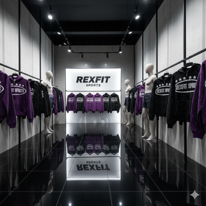 Sudadera con Capucha Premium para Hombre Rexfit Sports, con Diseño de Pedrería |   Logotipo Impreso en la Parte Delantera |   Chaqueta de Invierno de Forro Polar para Calle - Product Image 3