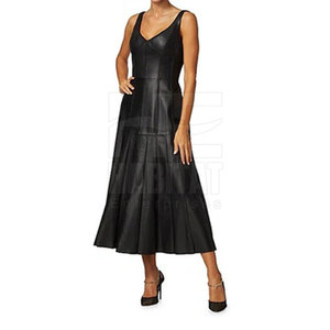 Vestido de Cuero para Mujer al por Mayor, Transpirable, Último Estilo, Color Sólido, Personalizado - Product Image 4