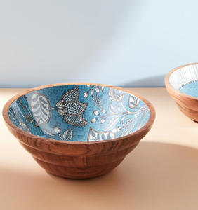 Cuenco de madera impreso con esmalte de alta calidad, juego de artesanías o plato para el hogar, artículo decorativo al mejor precio - Product Image 1