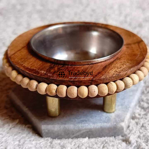 Tradebyd Classic Wooden Bakhoor Burner Arabic <b>Incense</b> <b>Holder</b> for Spiritual and Home Decoration - Product Image 6