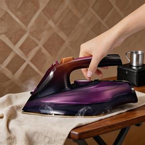 Plancha de Ropa Inalámbrica de 2400W con Suela de Cerámica Antiadherente, Tanque de Agua de 350ml, Calentamiento Rápido, Plancha de Vapor con Base - Product Image 3