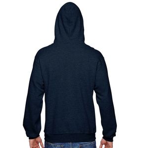 Sudadera con capucha doble, estilo patchwork, desgastada, holgada, de forro polar, impermeable, con bordado, de invierno, teñida lisa, 100% algodón - Product Image 1